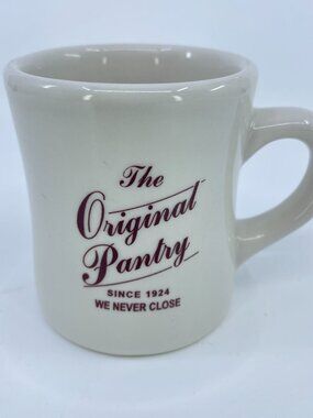 vintage the original pantry diner mug ceramic white restaurant ware collectible